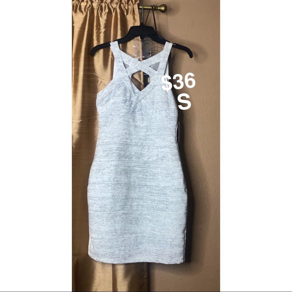 Sparkly white dress very thick good quality